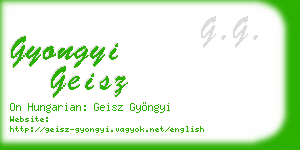 gyongyi geisz business card